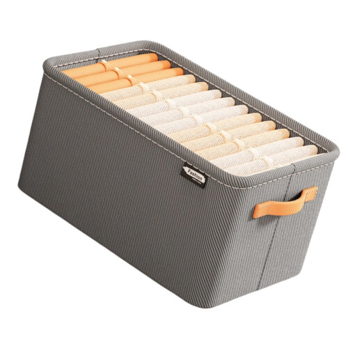 Clothing storage box, thickened fabric storage-Dark Gray M 2
