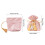Chinese Wedding Velvety Candy Bags Elegant-Pink Cloud Pattern 4