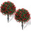 Pack of 2 Realistic Artificial Lavender Bushes Resistant-Red 1