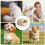 Soft Enclosed Plush Cats Bed Washable-Medium size Light beige 2