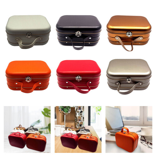 Retro Themed Lockable Metal Container With Easy Grip Handle-Red 2