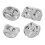 Pack of 2 Nonrust Steel Uncovered Plates for-Smiling monkey 2