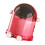 Space Efficient Office Desk Trash Container-Transparent red 1