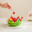 Ceramic Watermelon Serving Bowl Gift Set 6 Stainless Steel-Red 5