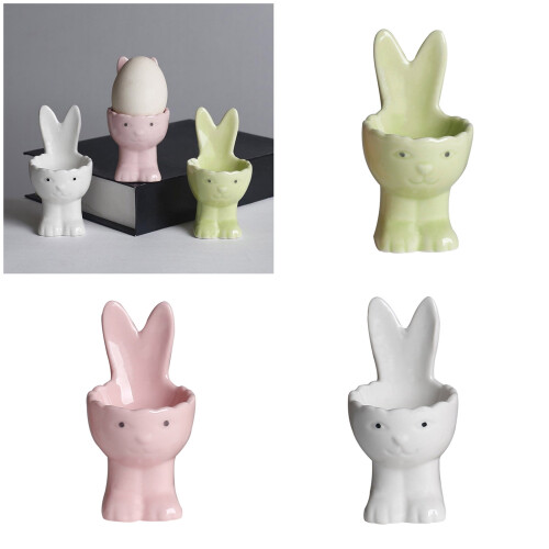 Cartoon Rabbit Shaped Eggs Tray Elegant Breakfast Eggs-Pink 2