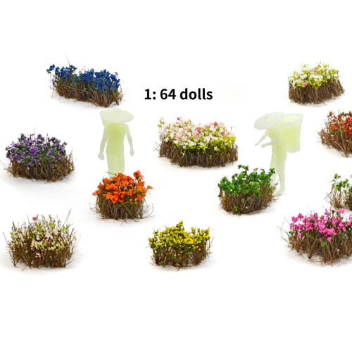 3PCSTearable Miniature Shrubs Bushes 11mm Realistic Texture-A 1