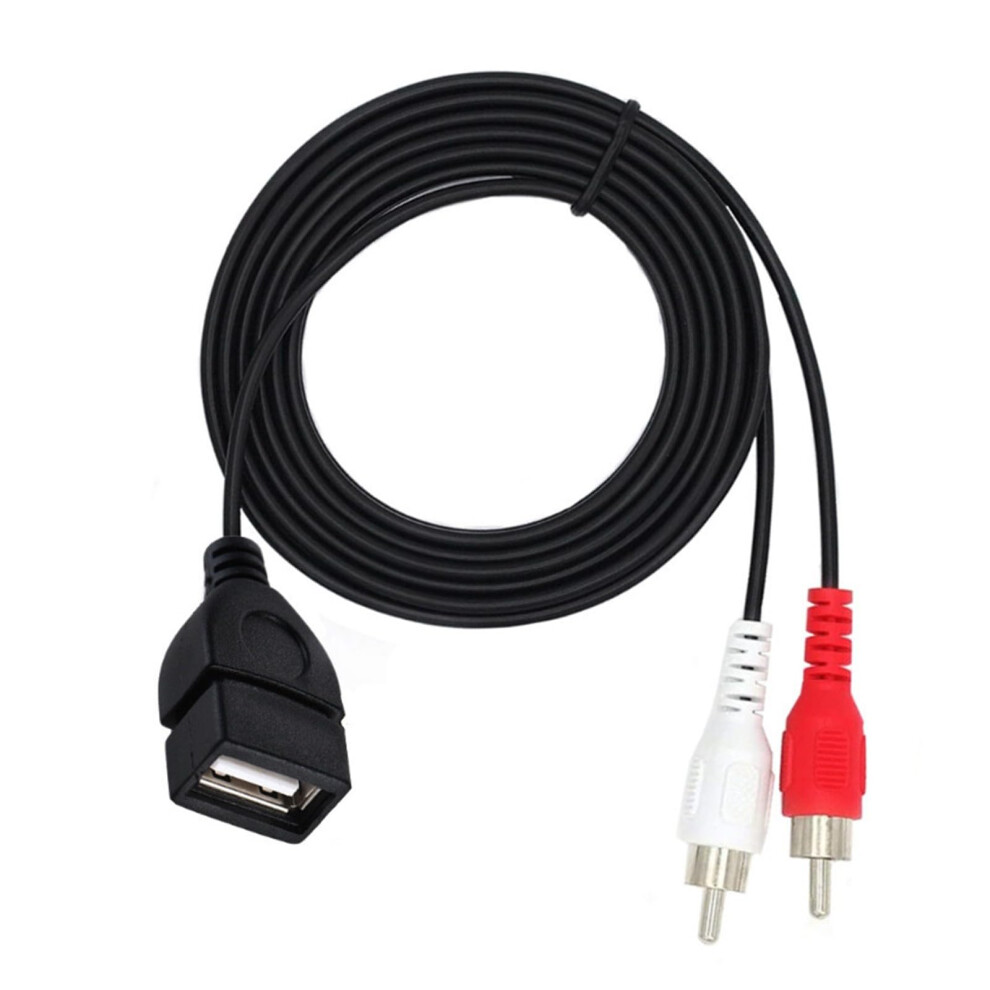 Usb2.0 Female To 2Rca Male Cable Usb To 2Rca Video Cable For Phone Laptop Tablet Home Theater Amplifiers Speakers 9412369028440