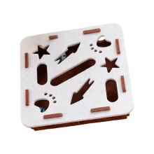 Cats Enrichment Toy With Scratching Holes And 2-White Square