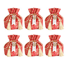 Elegant Red Velvety Candy Bags Durable-Big Red Cloud Patter