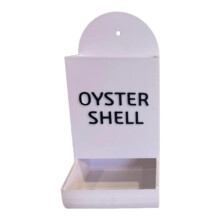 Poultry Chick Feeder 3DPrinted Grit Dispenser EasyFill Feeder For Hens And Ducks White