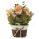 Rosa arancione artificiale in vaso 10,5  10,5  8 cm 3