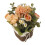 Rosa arancione artificiale in vaso 10,5  10,5  8 cm 11