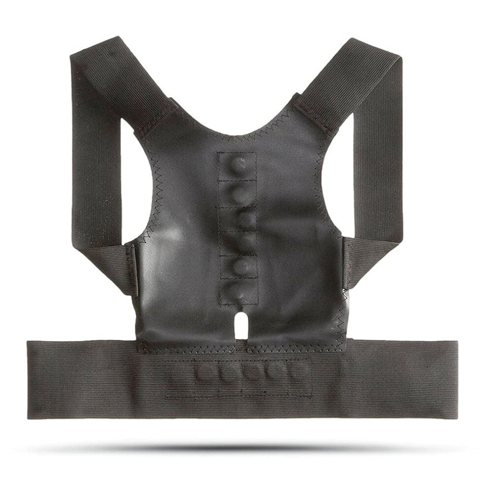 White Adjustable Posture Correction Back Support Belt Straightener Correction Corset Spine Shoulder Lumbar Support For Men, M M