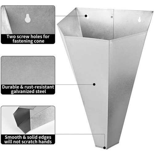 Chicken Cone Medium Size Galvanized Steel Easy To Clean For Poultry Care 2