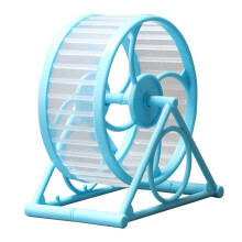 Hamster exercise wheel with stand, play accessories, cage toys, for gerbils, hamsters, running, jogging, blue