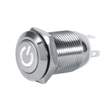 Wasserdichter Druckknopfschalter mit Metallgehäuse, gute Leitfähigkeit, rastender Druckknopfschalter, Autostartschalter mit LED-Beleuchtung,