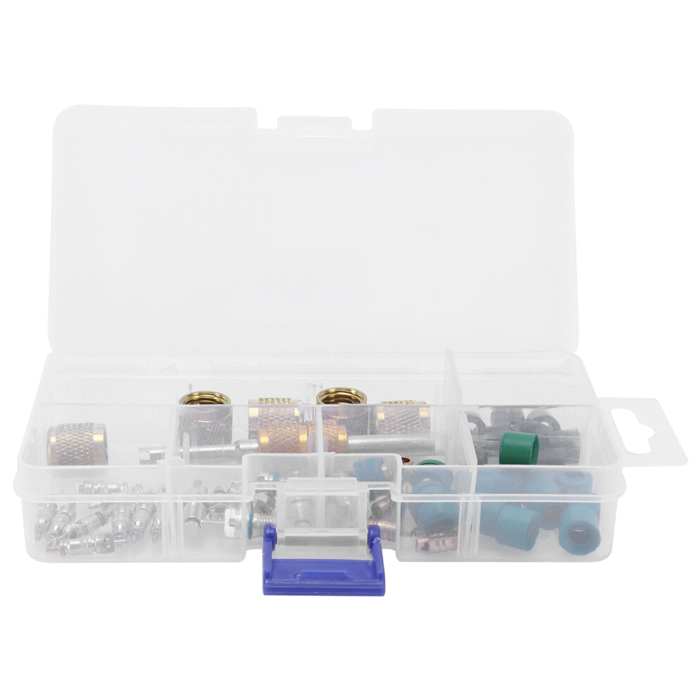 Complete Air Conditioning Valve Core Kit, Refrigerant Valve Accessories For Car Air Conditioning Repair, Hvac Maintenance Tools For R134a R22 R410 9340258789021
