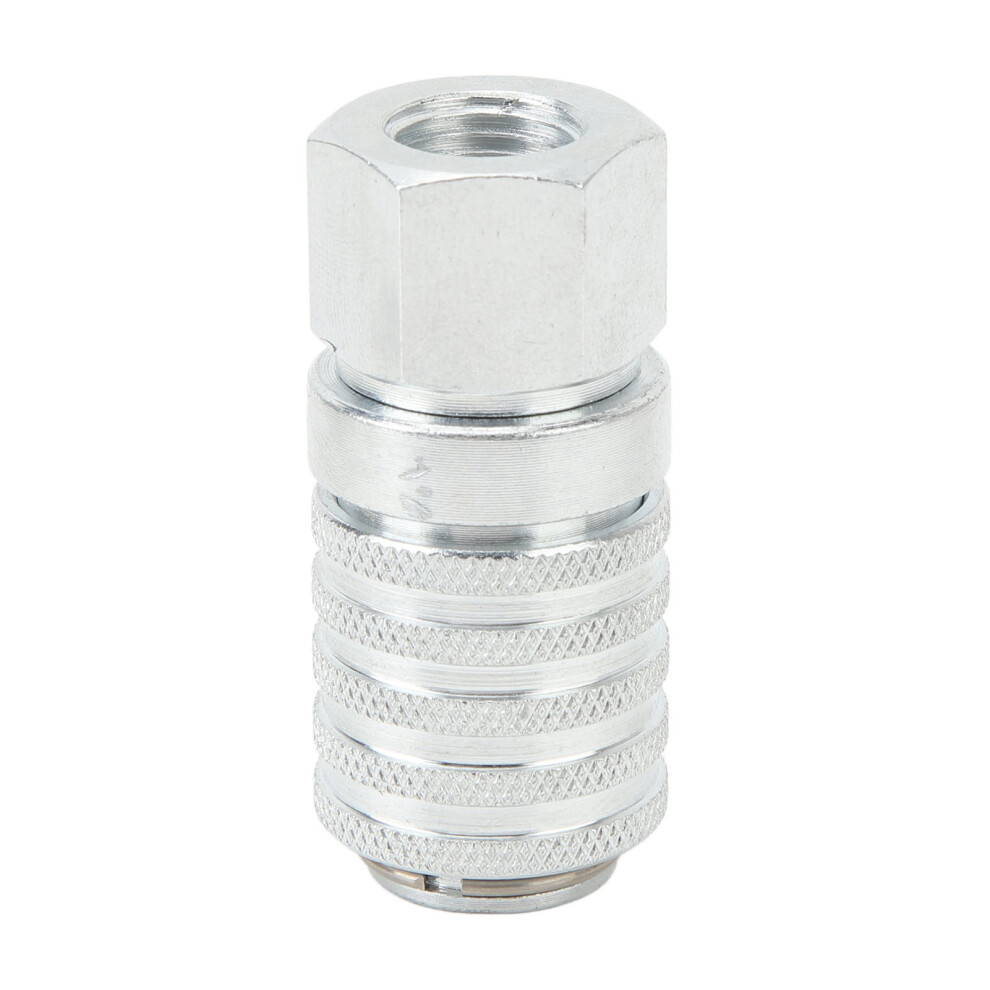 Quick Connect Coupler For Hydraulic Or Pneumatic Systems, Universal Quick-Connect Coupler With Easy Push To Connect Operation, High Strength Steel 9104538173418