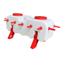 Lambs Piglet Lactation Bucket With 14Nipple Tube, 10 L Capacity, Multifunctional Accessories With Stand, 18.1x9.4x5.9 In