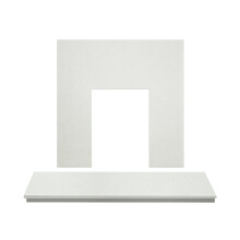 Adam White Marble Back Panel & Hearth, 48 Inch