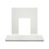 Adam Adam White Marble Back Panel & Hearth, 48 Inch 1