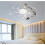 Ceiling Mirror Wall Sticker, Chandelier Around Mirror Frame (Silver) 4