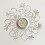 Ceiling Mirror Wall Sticker, Chandelier Around Mirror Frame (Silver) 3