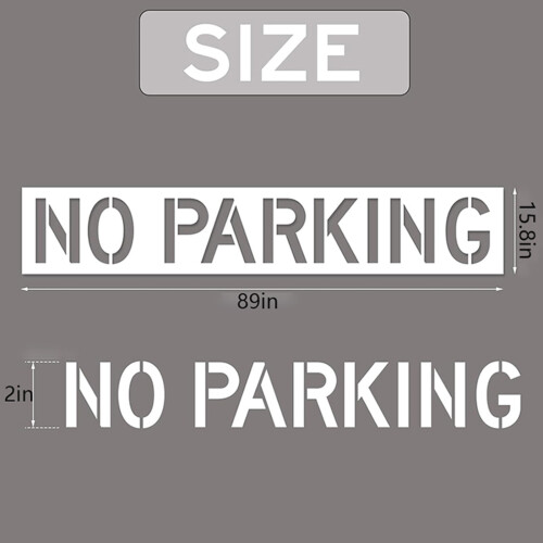 Professional No Parking Silicone Stencil 12Inch Washable-1 pack 2