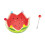 Ceramic Watermelon Serving Bowl Gift Set 6 Stainless Steel-Red 1
