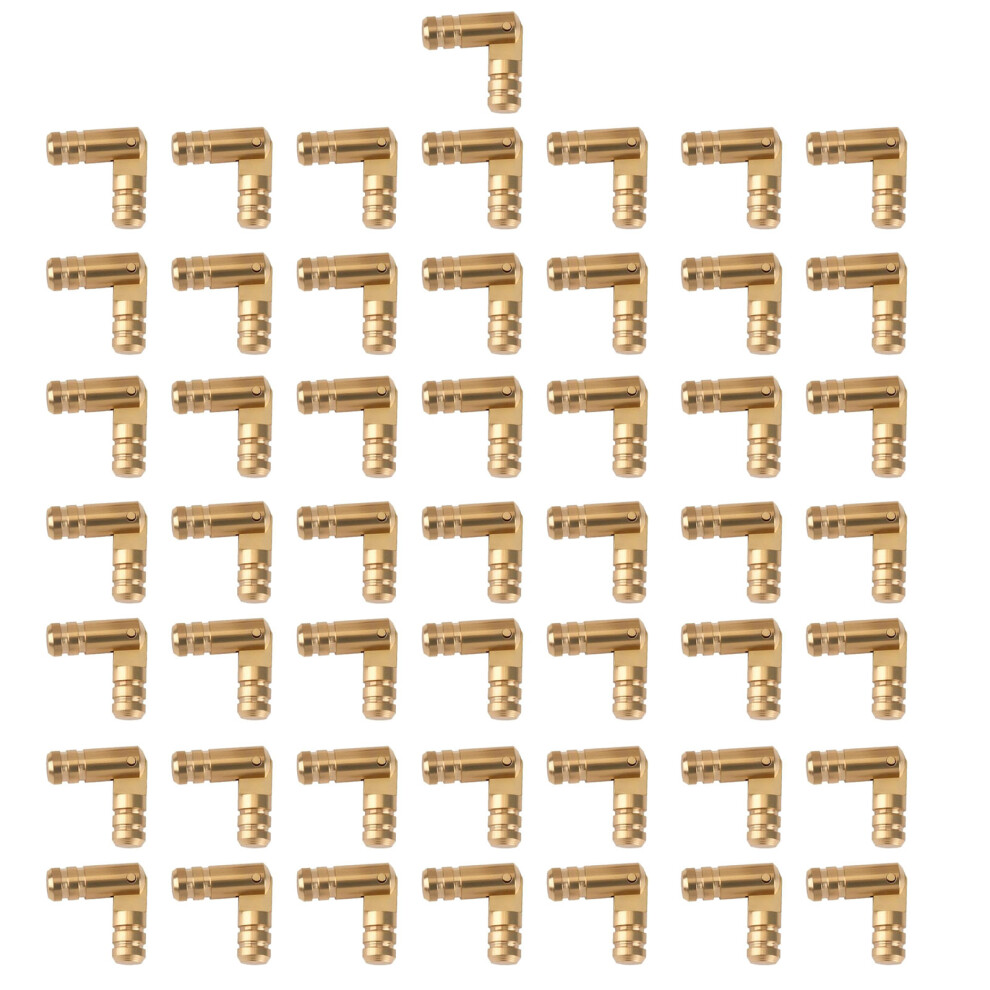 50 Pieces Solid Brass Miniature Hinges For Jewelry Organizers 7751000589509