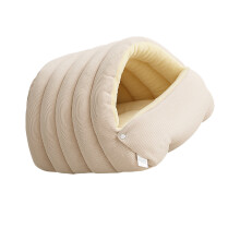Stress Relief Enclosed Cats Bed Machine-Medium size Light beige