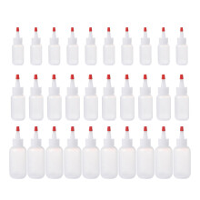 Lot of 30 Red Cap Measurement Bottles Flexible LDPE Materials-A