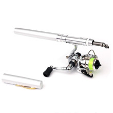 Mini Fishing Rod Pen Portable Telescopic Carbon Fishing Pole Travel Pocket Sea Rods Spinning Reel Included 1M/1.4M
