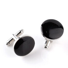 Men's cufflinks, round, for shirts, cufflinks, rhinestones, for men and women (b, one size)