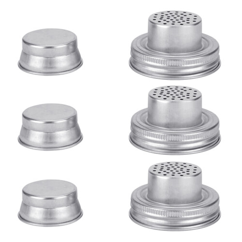 3 Stück Einmachglas-Cocktail-Shaker mit Deckel aus