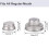Set van 3 stalen Mason Jar Shaker-dekseldoppen 2