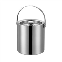 Ice Buckets Stainless Steel Portable Ice Bucket Wine Champagne Cooler Double Layer With Lid Bar Party Home Kits