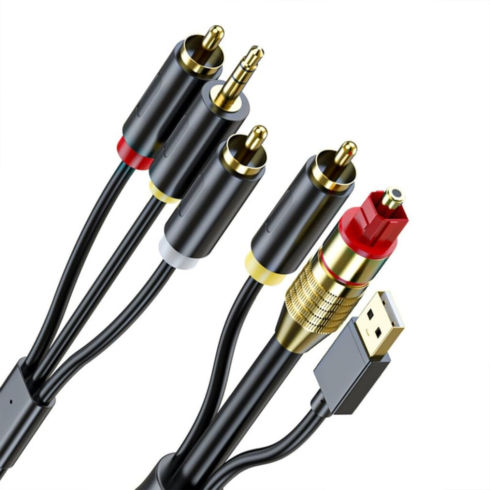 Fidelity Coaxial Fiber Optic To 3.5Mm Cable Converter Usbpowered Optical Or Coaxial To 3.5Mm Analog Audio 9189345960178