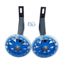Safety screws, 1 pair bicycle training blinking wheels, 1220 inch, children's stabilizer (Blue, 14in)