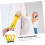 wallpaper seam roller, tools for wallpaper construction, hand roller, plastic, yellow 4
