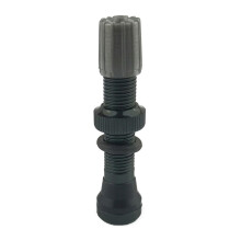 Precision vacuum valves with threaded aluminum alloy, lightweight, for tubeless tires, cycling, bicycles, valves 44 mm, black