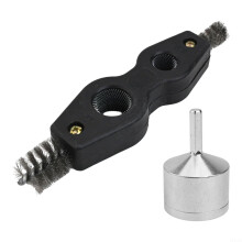 Copper Pipe Cleaner Set With 4In1 Battery Brush Drill Attachment For 15Mm Metal Tube Plumbing Cleaning
