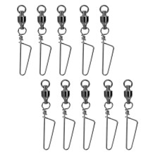 Ball Bearing Swivels 10 Pcs Dual Design Snap Swivels For Easy Lure Changes Saltwater And Freshwater Fishing Accessories