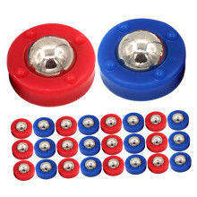 32piece Shuffleboard Pucks Set Mini Rollers and Balls for Table Games Including Red and Blue Pucks for Leisure and Competition.