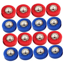 16 Pieces Shuffleboard Roller Beads Replacement Balls for Table Football Game for Family and Party Sports Red and Blue