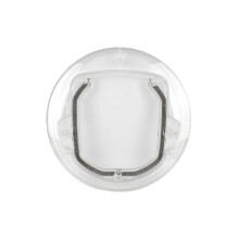 Pet door for cats and dogs, round glass pet door for indoor use, sturdy structure.