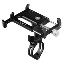 Aluminium Alloy AntiTheft Bicycle Phone Holder 360Degree Rotating Mount Fits 3.56.2in Phones, 22.231.8mm Bars, Black