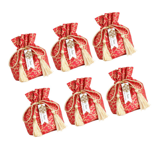Versatile Fabric Drawstring Bags Efficient-Big Red Cloud Patter