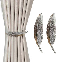 2Pcs Metal Decorative Leaf Curtain Tiebacks Creative-Bird hair