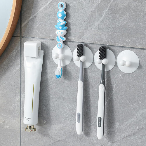 Friendly Toothpaste Clip Toothpaste Storage No Drilling Required Easy Installation White For Bathroom Kitchen 1